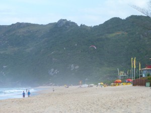 Hugo im Landeanflug auf Praia do Mola